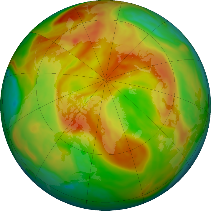 Arctic ozone map for 28 April 2017